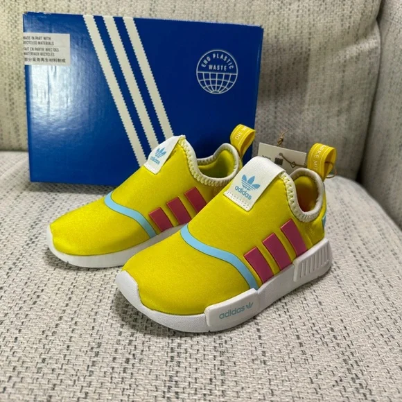 adidas Originals | Shoes | Adidas Nmd 36 I Team Yellow Solar Pink New  Toddler 8k | Poshmark